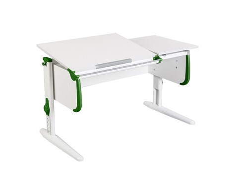 Детский стол-трансформер 1/75-40 (СУТ.25) белый/белый/Зеленый в Ставрополе - изображение