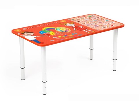 Растущий стол Азбука (Бежевый,Красный,Белый) в Симферополе - изображение