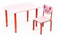 Растущий стол Кузя (Розовый,Красный) в Красноярске - предосмотр 1