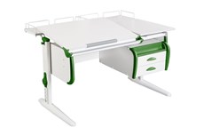Растущий стол 1/75-40 (СУТ.25) + Tumba 3 + Polka_z 1/600 (2 шт.) белый/белый/Зеленый в Нефтеюганске