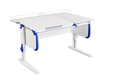 Детский стол-трансформер 1/75-40 (СУТ.25) + Polka_z 1/600 (2шт) белый/серый/Синий в Оренбурге