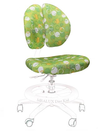 Чехол Z (616), ткань зеленая с кольцами для кресел Duo Kid в Иркутске - изображение