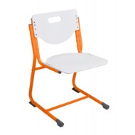 Регулируемый детский стул SF-3, цвет Белый/Оранжевый в Ставрополе
