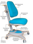 Растущее кресло Mealux Onyx, Голубой в Петрозаводске - предосмотр 2