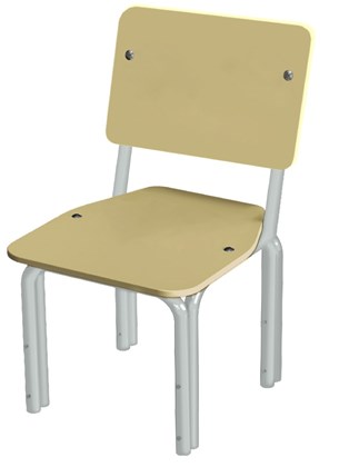Детский стул Прямая спинка (Кузя-ПС(1-3)ВСр) в Нижневартовске - изображение