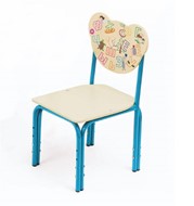 Детский растущий стул Кузя 1-3 Азбука (Синий) в Нижневартовске