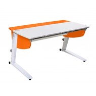 Растущий стол Прайм, цвет Белый/Оранжевый в Липецке