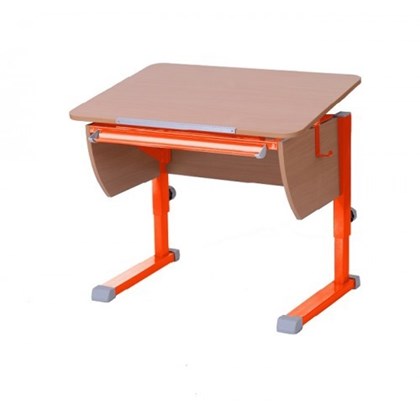 Растущий стол Колибри, цвет Бук/Оранжевый в Липецке - изображение
