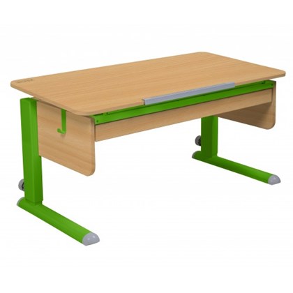 Растущий стол Моно-2 с лотком, цвет Бук/Зеленый в Вологде - изображение