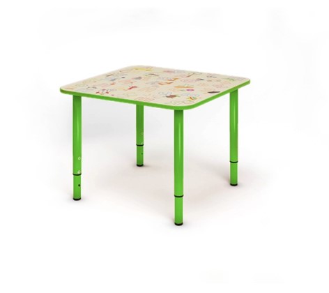 Стол регулируемый детский Азбука квадратный СДО-4 Зеленый в Нефтеюганске - изображение