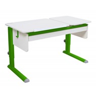 Детский стол-трансформер Твин-2 с выдвижным ящиком, цвет Белый/Зеленый в Набережных Челнах