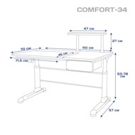 Растущий стол Comfort - 34, Розовый в Мурманске - предосмотр 5