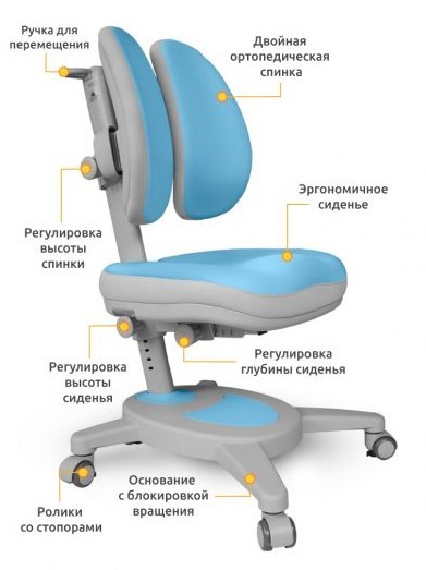 Растущая парта + кресло Mealux EVO Evo-30 BL в Екатеринбурге - изображение 2