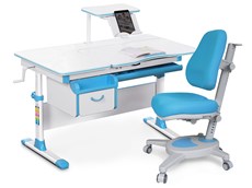 Комплект растущая парта Mealux EVO-40 BL и кресло Onyx Y-110 BL голубой в Рязани