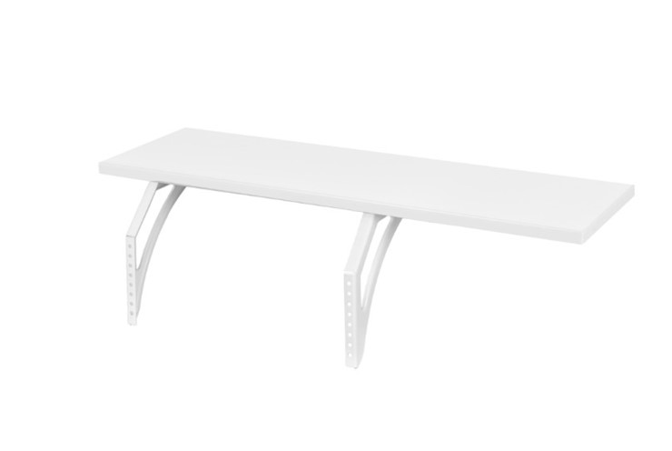 Растущий стол 1/75-40 (СУТ.25) + Polka_z 1/600 (2 шт.) + Polka_b 1/550 белый/серый/бежевый в Ижевске - изображение 1