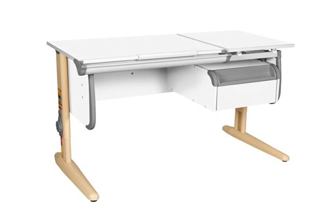 Растущий стол 1/75-40 (СУТ.25) + Tumba 1 Белый/Бежевый/серый в Ижевске - изображение