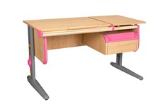 Растущий стол 1/75-40 (СУТ.25) + Tumba 1 Бежевый/Серый/розовый в Липецке