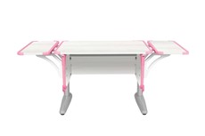 Детский стол-трансформер 4/75 (СУТ.41) + Polka_b 4/550 (2 шт) Рамух белый/серый/розовый в Калуге