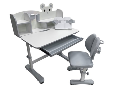 Растущая парта и стул Carezza Grey FUNDESK в Смоленске - изображение