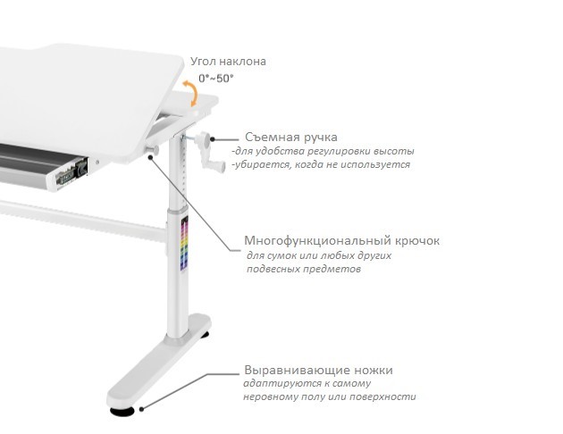 Детский стол-трансформер Iris Grey Cubby в Тольятти - изображение 1