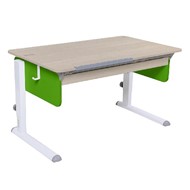 Детский стол-трансформер Лидер, цвет Береза/Белый/Зеленый в Липецке