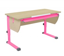 Детский стол-трансформер Моно, цвет Береза/Розовый в Липецке
