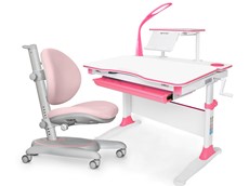 Растущая парта + стул Комплект Mealux EVO Evo-30 PN (арт. Evo-30 PN + Y-508 KP), серый, розовый в Йошкар-Оле