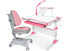 Растущая парта + стул Комплект Mealux EVO Evo-30 BL (арт. Evo-30 BL + Y-115 KBL), серый, розовый в Чебоксарах