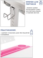 Растущая парта и растущий стул SET HOLTO-17А, розовый в Екатеринбурге - предосмотр 9