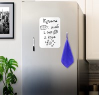 Доска магнитная на холодильник BRAUBERG, 30х21 см с маркером, магнитом и салфеткой в Нижнем Тагиле - предосмотр 2